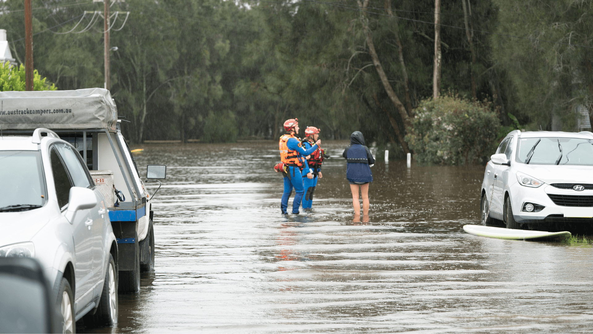 Emergency services respond to flood